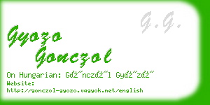 gyozo gonczol business card